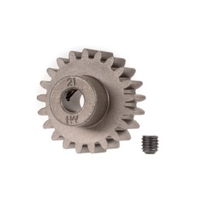 [AX6493X] Gear,21-T pinion,1.0 metric pitch,fits 5mm shaft/set screw for use only with steel spur gears