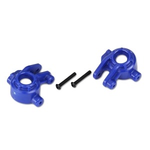 [AX9037X] Steering blocks, extreme heavy duty, blue (left &amp; right)/ 3x20mm BCS (2)