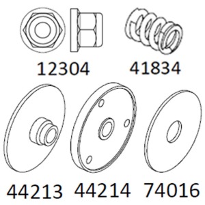 [#97401066] Slipper Clutch Parts for EMO-X (설명서 품번 #12304, 41834, 44213, 44214, 74016)