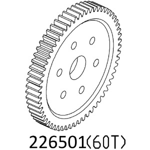 [#97401064] Spur Gear 60T w/M3 x 6mm Screws for EMO-X (설명서 품번 #226501, 11205)