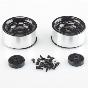 [#97400046] [2개입] 1.9&quot; Steel Beadlock Wheels w/12mm Hex Hub (Black)