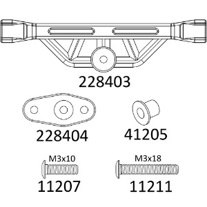 [#97401111] Rear Balance Link Bracket for EMO-X (설명서 품번 #11207, 11211, 228403, 228404, 41205)