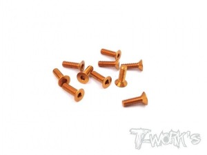 [ASS-310CO]7075 Hex. Countersink Screw 3x10mm 10pcs. ( Orange )