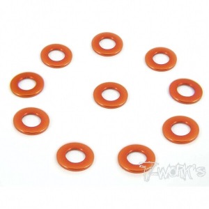 [TA-006O]Aluminum 3x6x0.5mm Shim 10pcs ( Orange )