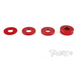 [TA-069R]Aluminum Shim 3x7.8mm Set ( Red ) 0.5,0.75,1,2mm each 4pcs.