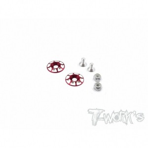 [TO-189-R]1/10 Light Weight Aluminium Wing Washer (Red) 2 pcs.