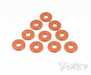 [TA-054O]Aluminum Shim 3X7.8X1.0mm ( Orange ) 10pcs.