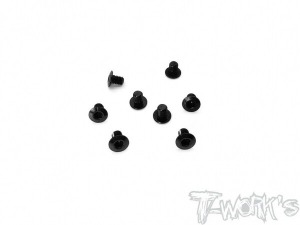 [ASS-304LPBK]납짝 3x4mm 7075-T6 Hex. Socket Head Low Profile Half Thread Screws ( Black ) 8pcs.