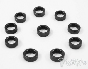 [TA-016BK]Aluminum 4x6x2.0mm Shim 10pcs ( Black )