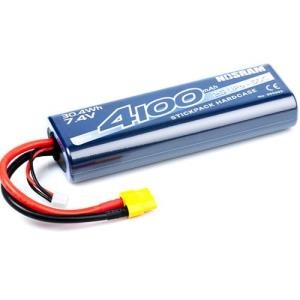 [매장입고][999302XT60DS] (XT60 잭) NOSRAM 4100 - 7.4V - 50C LiPo Car Stickpack Hardcase - XT60 Plug (라운드 타입 리포)