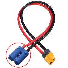 [#BM0220] Charging Lead - Amass XT60 Female to EC5 Male/14AWG Silicone Wire 20cm