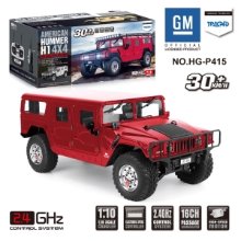 NEW0175 LED 멀펑 버젼 HG P415 Standard 1/10 2.4G RC Car for Hummer Metal Chassis Vehicles RED